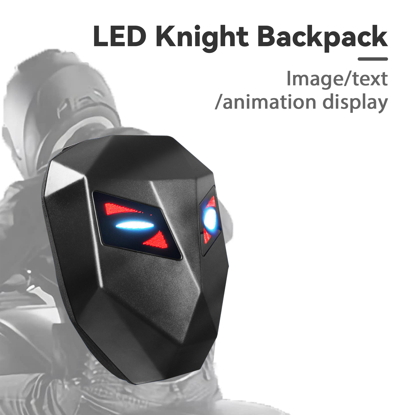 LED Knight Backpack Waterproof Laptop Backpack Motorcycle Riding Backpack  Hard Shell Travel Bag – Revvsters