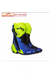 Mocha Knight Track Approved Motorcycle Riding Boot –   Blue/Neon Racing Shoe