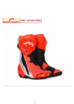 Mocha Knight Track Approved Motorcycle Riding Boot – Orange Racing Shoe