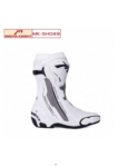 Mocha Knight Track Approved Motorcycle Riding Boot –  White Racing Shoe