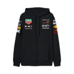 Revvsters 420GSM Heavyweight Premium Cotton Fleece Motorcycle Riding Hoodie RED BULL