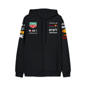 Revvsters 420GSM Heavyweight Premium Cotton Fleece Motorcycle Riding Hoodie RED BULL