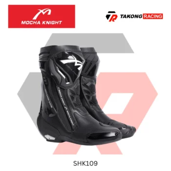 MOCHA KNIGHT RACING SHOE MOTORCYCLE BOOTS BLACK SH 109