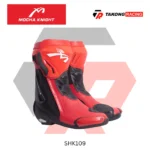 MOCHA KNIGHT RACING SHOE MOTORCYCLE BOOTS BLACK RED SH 109