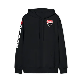 Revvsters 420GSM Heavyweight Premium Cotton Fleece Motorcycle Riding Hoodie DUCATI