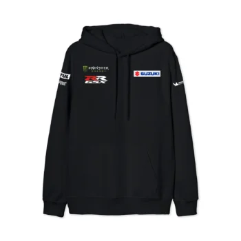 Revvsters 420GSM Heavyweight Premium Cotton Fleece Motorcycle Riding Hoodie SUZUKI